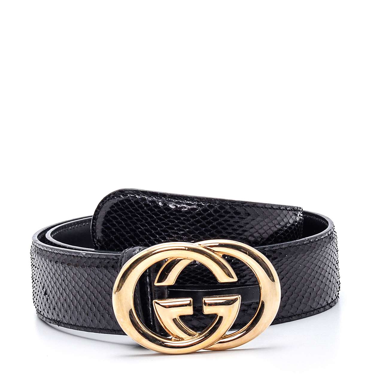 Gucci - Black Python Leather Belt